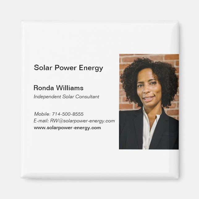 Berufliche HeadShot-Visitenkarte Magnet (Vorne)