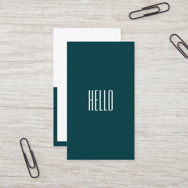 Berufliche Hello-Script-Visitenkarte Visitenkarte (Vorderseite/Rückseite Beispiel)