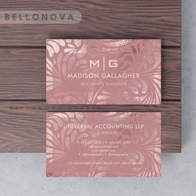 Berufliche, hellpfirsichrosa Ästhetik Visitenkarte (Custom Light Peach Pink Aesthetic Professional Business Card)