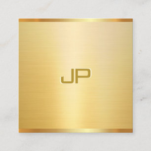 Berufliche Imitate Gold Elegante Moderne Vorlage Quadratische Visitenkarte
