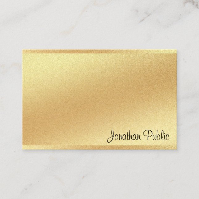 Berufliche Imitate Gold-Handschrift-Kalligraphie-T Visitenkarte (Vorderseite)