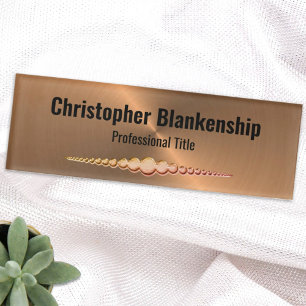 Berufliche Imitate Kupfer Metallic Custom Namenschild