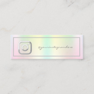 Berufliche Instragram Holographic Business Card Mini Visitenkarte