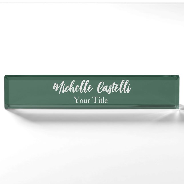 Berufliche Kalligrafie Modernes Minimalistisches G Namensplakette (Vorderseite)