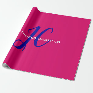 Berufliche Kalligraphie-Script-Monogram-Girly Geschenkpapier