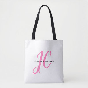 Berufliche Kalligraphie-Script-Monogram-Girly Tasche
