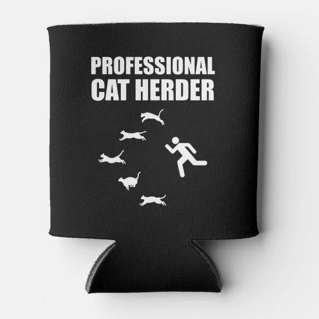 Berufliche Katze Herder Funny Herding Katzen Dosenkühler (Vorderseite)