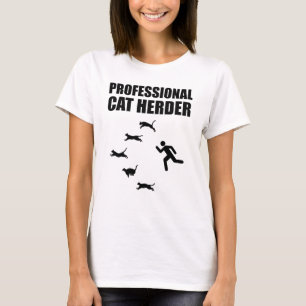 Berufliche Katzen Herder Funny Herde Katzen T-Shirt
