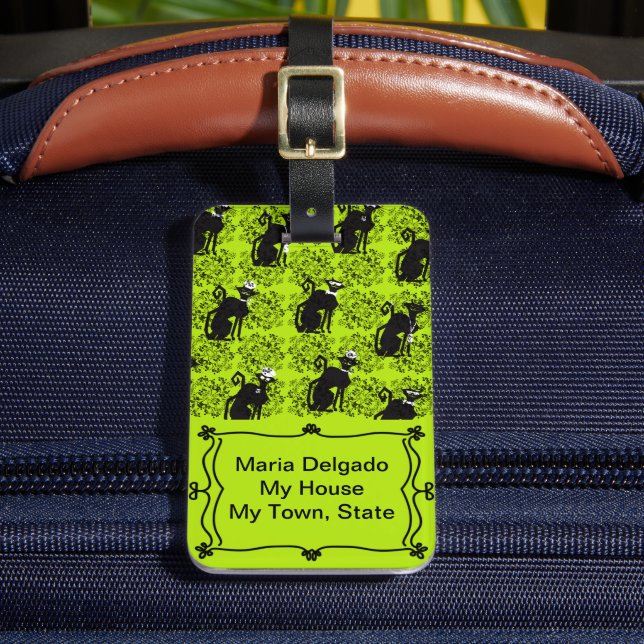 Berufliche Katzen stellen Gepäckmarke aus Gepäckanhänger (Vorderseite Insitu 2)