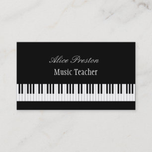 Berufliche Klavier-Schlüssel des Musik-Lehrer-  Visitenkarte