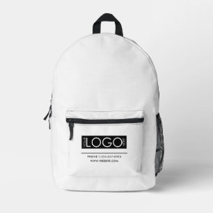Berufliche Kontaktdetails für das Firmenlogo Bedruckter Rucksack