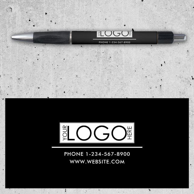 Berufliche Kontaktdetails für das Firmenlogo Kugelschreiber (Professional Business Logo Contact Details Simple Pen)