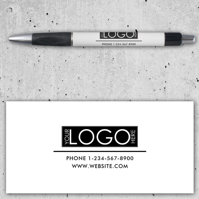 Berufliche Kontaktdetails für das Firmenlogo Kugelschreiber (Professional Business Logo Contact Details Simple Pen)