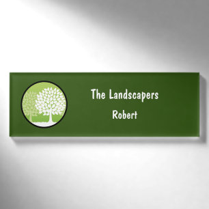 Berufliche Landscaping-Service-Personaldatenträge Namenschild
