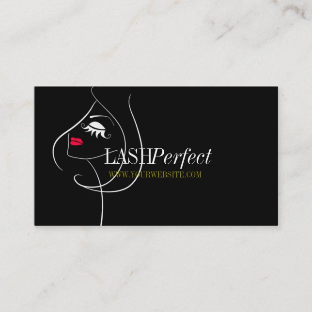 Berufliche Lash-Erweiterungen Makeup Artist Visitenkarte (Vorderseite)
