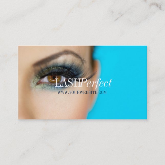 Berufliche Lash-Erweiterungen Makeup Artist Visitenkarte (Vorderseite)