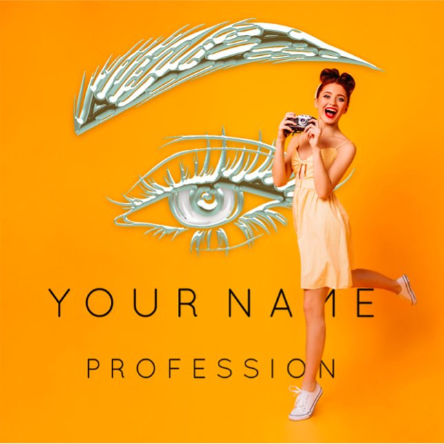 Berufliche Lashes Brows Makeup Logo Visitenkarte (Professional Lashes Brows Makeup Logo Blue Aqua Business Card)