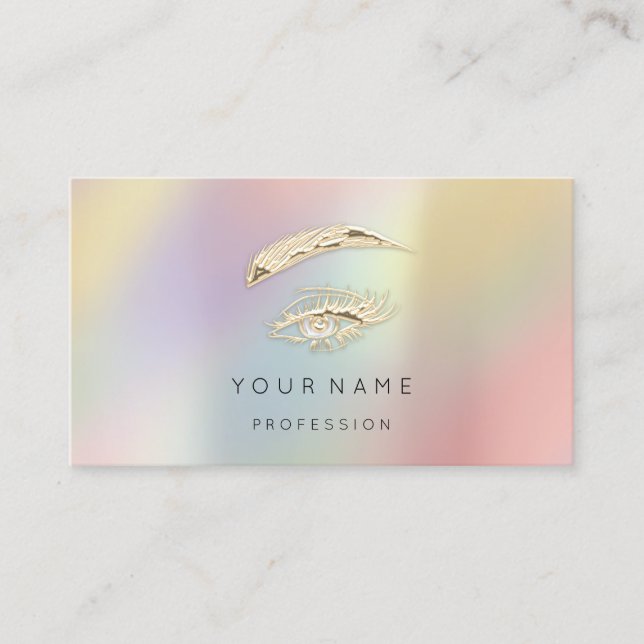 Berufliche Lashes Brows Makeup QR LOGO Visitenkarte (Vorderseite)