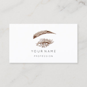 Berufliche Lashes Makeup Logo Rose Blush Visitenkarte
