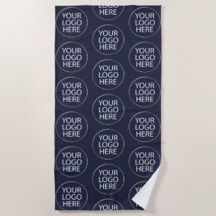 Berufliche Logo-Geschäftsbereiche Navy Blue Strandtuch