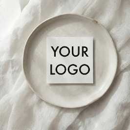 Berufliche Logo-Minimal modern weiß Quadratische Visitenkarte