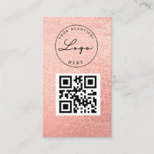 Berufliche Logo-Rose Gold QR-Code