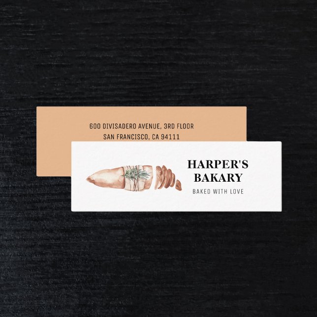 Berufliche Logo-Visitenkarte für moderne Bäckerei Mini Visitenkarte (Von Creator hochgeladen)