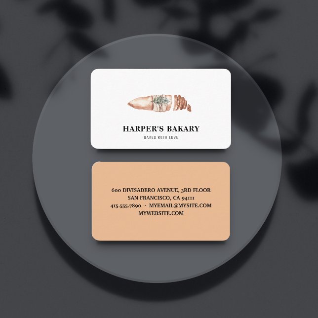 Berufliche Logo-Visitenkarte für moderne Bäckerei Visitenkarte (Von Creator hochgeladen)