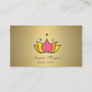Berufliche Lotus Gold Visitenkarte