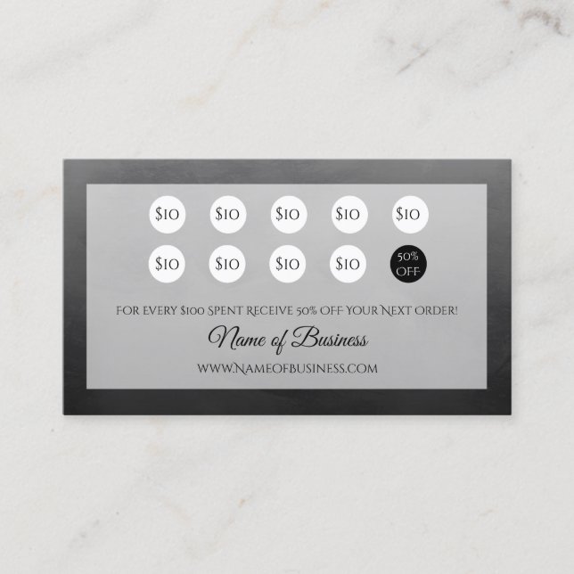 Berufliche Loyalitätsbelohnungen für Black Punch Treuekarte (Vorderseite)