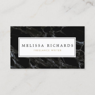 Berufliche Luxe Black Marble Business Card Visitenkarte