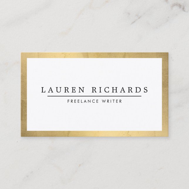 Berufliche Luxe Imitate Gold und White Visitenkarte (Vorderseite)
