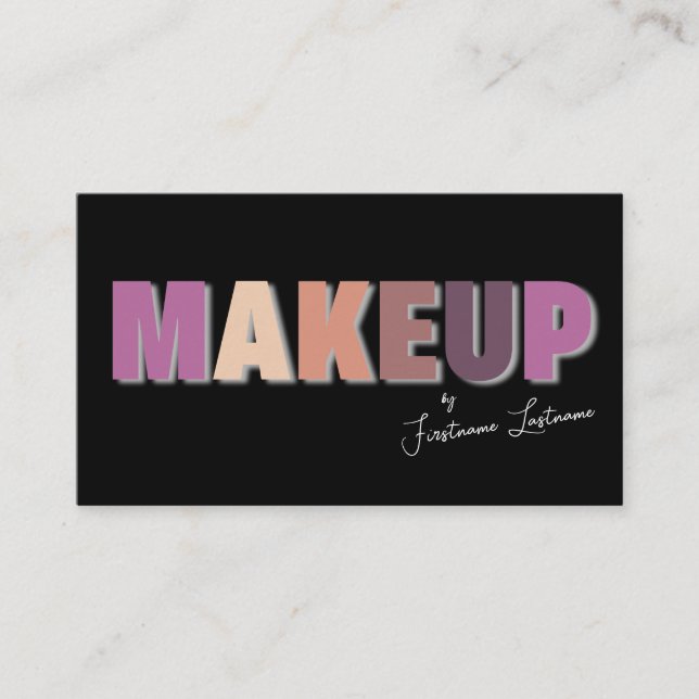 Berufliche Make-up-Künstler und Styling-Experten Visitenkarte (Vorderseite)