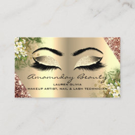 Berufliche Makeup Nägel Ernennung Blumenbestellung Visitenkarte