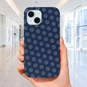 Berufliche Markenzeichen Muster Logo Modernes Navy Case-Mate iPhone Hülle
