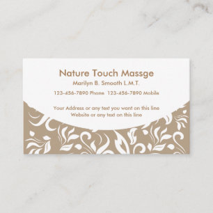 Berufliche Massagekarten Visitenkarte