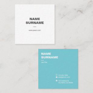 Berufliche minimale Typo-Quadrat-Geschäfts-Karte Quadratische Visitenkarte