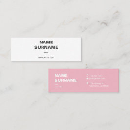 Berufliche minimale Typografie-Minigeschäfts-Karte Mini Visitenkarte