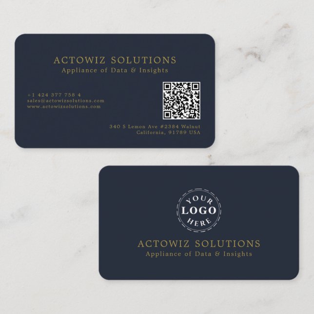 Berufliche Minimalistisch bearbeitbare Information Visitenkarte (Vorne/Hinten)