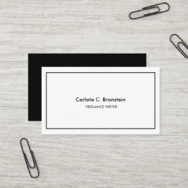 Berufliche Minimalistische Black&White-Visitenkart Visitenkarte