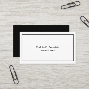 Berufliche Minimalistische Black&White-Visitenkart Visitenkarte