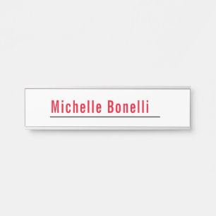 Berufliche Minimalistische, einfache Weiße Moderne Türschild