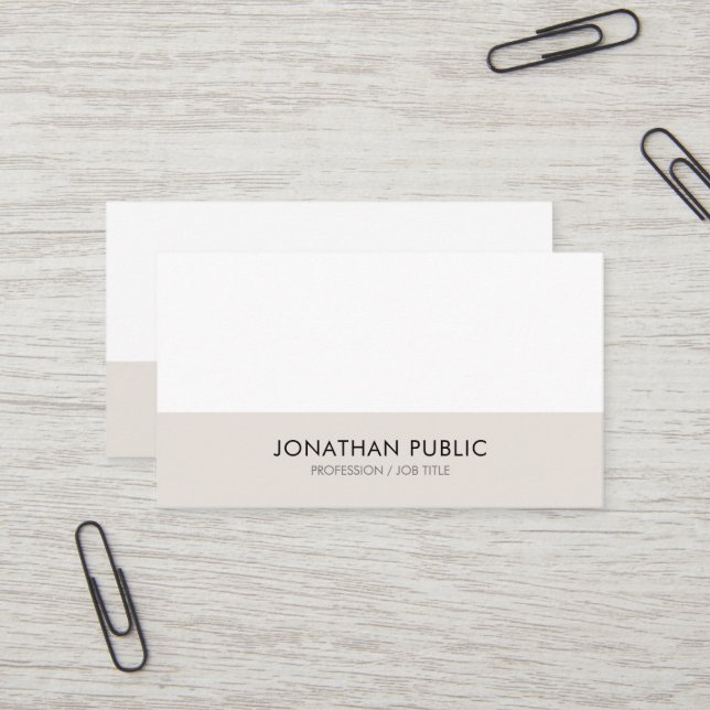 Berufliche minimalistische Elegante Design Moderne Visitenkarte (Vorderseite/Rückseite Beispiel)