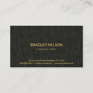 Berufliche Minimalistische Imitate Leinenstoffe Visitenkarte