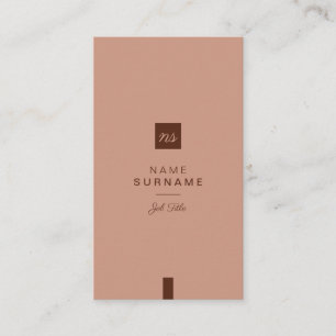 Berufliche Minimalistische Kaffee-Brown-Vertikale Visitenkarte