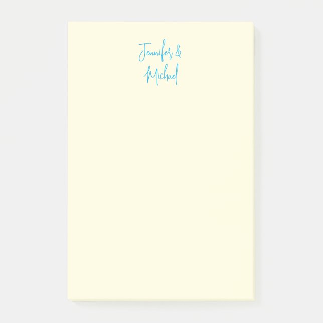 Berufliche minimalistische Kalligraphie Post-it Klebezettel (Vorderseite)