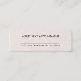 Berufliche Minimalistische Leinenminiverabredung Mini Visitenkarte