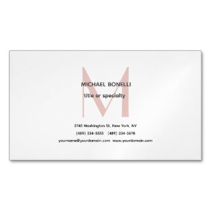 Berufliche Minimalistische Mit Monogramm Visitenka Magnetische Visitenkarte