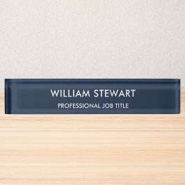 Berufliche Minimalistische Mitarbeiter von Navy Bl Namensplakette