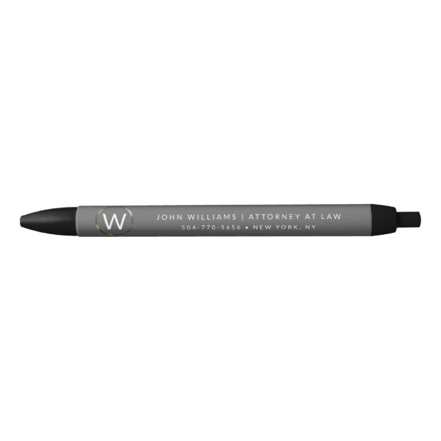 Berufliche Minimalistische Monogramm-Pens Kugelschreiber (Vorderseite)